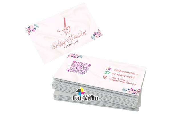 Cartão de Visitas Verniz Total Frente