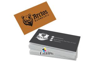 Cartão de Visitas Verniz Total Frente Couchê 300 gramas 9x5cm Colorido frente / Verso preto e branco   